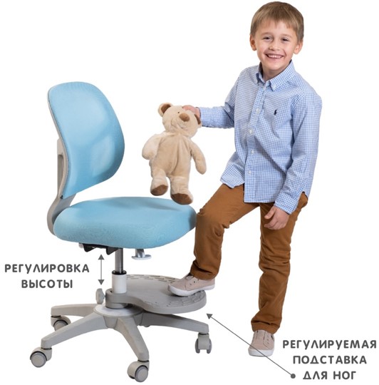 Кресло детское Holto-22 голубое в Стерлитамаке - изображение 2