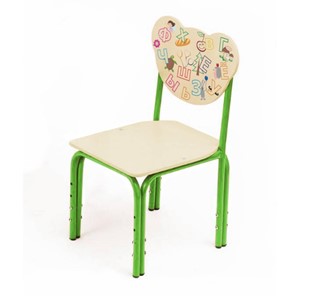 Детский стул Кузя 1-3 Азбука (Зеленый) в Стерлитамаке