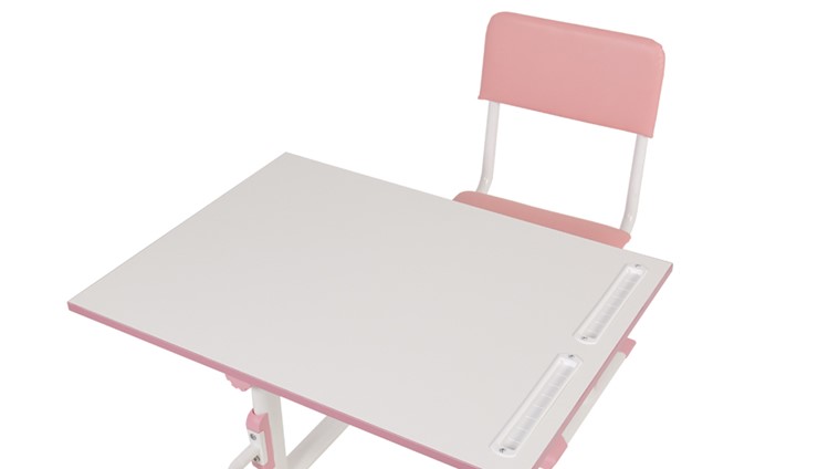 Комплект детской мебели POLINI Kids Растущая парта-трансформер М1 и стул регулируемый L Белый-розовый в Стерлитамаке - изображение 8