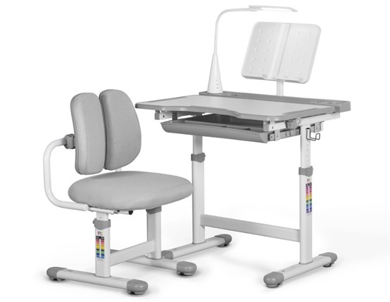 Комплект из растущего стола и кресла Mealux EVO BD-23 Grey в Стерлитамаке - изображение