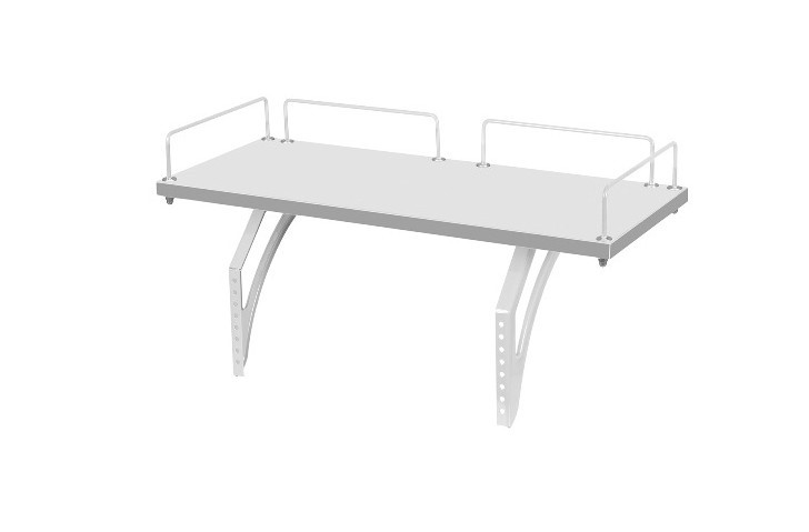 Детский стол-трансформер 1/75-40 (СУТ.25) + Polka_z 1/600 (2 шт.) + Polka_b 1/550 белый/белый/Серый в Салавате - изображение 2