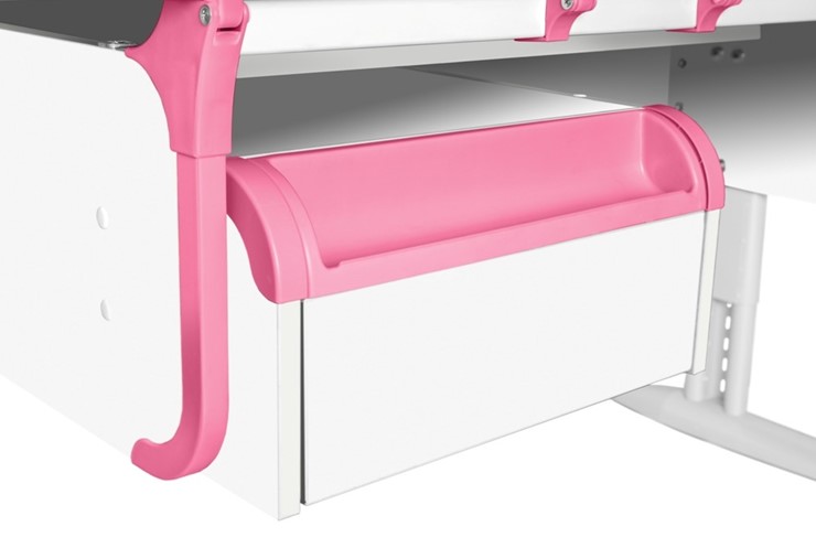 Детский стол-трансформер 1/75-40 (СУТ.25) + Tumba 1 Белый/Бежевый/розовый в Стерлитамаке - изображение 2