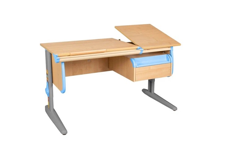 Детский стол-трансформер 1/75-40 (СУТ.25) + Tumba 1 Бежевый/Серый/Ниагара в Салавате - изображение 3