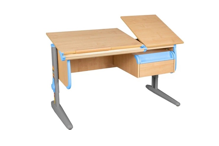 Детский стол-трансформер 1/75-40 (СУТ.25) + Tumba 1 Бежевый/Серый/Ниагара в Уфе - изображение 2