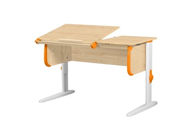 Детский стол-трансформер 1/75-40 (СУТ.25) Бежевый/Белый/Оранжевый в Уфе