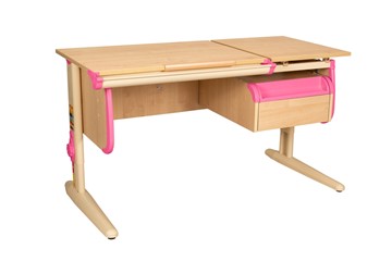 Растущий стол 1/75-40 (СУТ.25) + Tumba 1 Бежевый/Бежевый/Розовый в Уфе