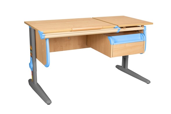 Детский стол-трансформер 1/75-40 (СУТ.25) + Tumba 1 Бежевый/Серый/Ниагара в Уфе - изображение