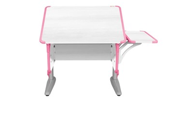 Детский стол-трансформер 4/75 (СУТ.41) + Polka_b 4/550 Рамух белый/серый/розовый в Салавате