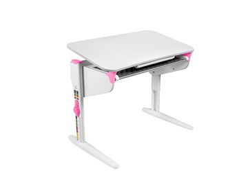 Детский стол-трансформер 5/100 (СУТ. 46) Белый/Белый/Розовый с лотком в Стерлитамаке