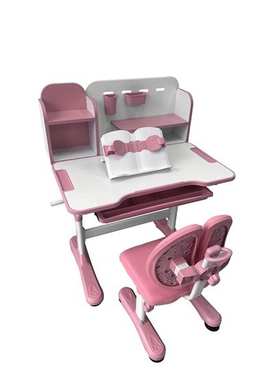 Парта растущая + стул Vivo Pink FUNDESK в Салавате - изображение 2