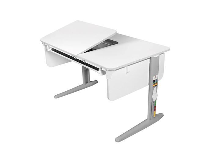 Растущий стол L/70-45 (СУТ 62) с лотком, белый/серый/белый в Стерлитамаке - изображение 1