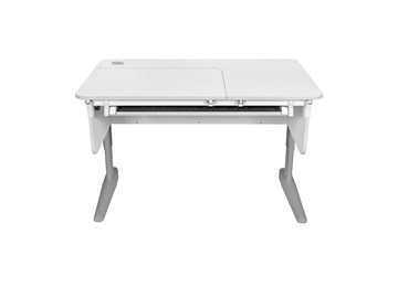 Растущий стол L/70-45 (СУТ 62) с лотком, белый/серый/белый в Стерлитамаке - предосмотр