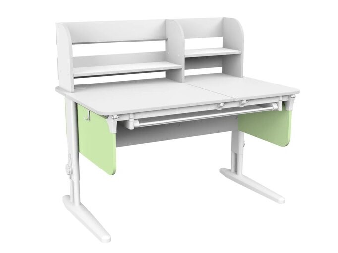 Детский стол-трансформер Lp/70-45 (СУТ.62 PRO) белый/белый/фисташковый в Уфе - изображение 1