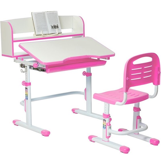 Растущий стол SET HOLTO-26 с надстройкой (розовый) в Стерлитамаке - изображение 4