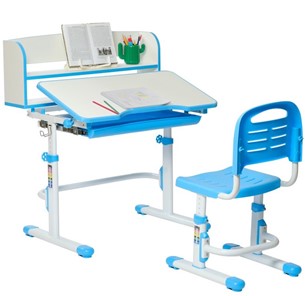 Детский стол-трансформер SET HOLTO-26 с надстройкой (голубой) в Уфе