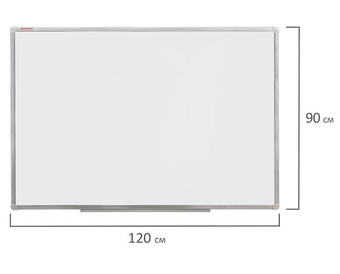 Доска магнитная настенная BRAUBERG 90х120 см, алюминиевая рамка в Стерлитамаке - изображение 9