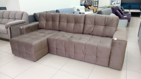 Угловой диван с оттоманкой Реал ДУ Graund 03 велюр в Стерлитамаке - изображение