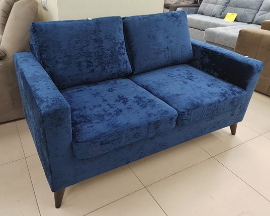 Прямой диван Рим МД Краш 15 темно синий в Уфе - изображение
