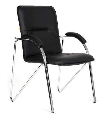 Кресло компьютерное CHAIRMAN 850 Экокожа Terra 118 черная в Уфе - изображение