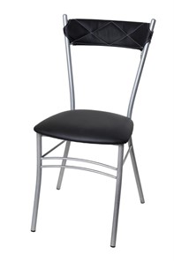 Кухонный стул Бистро Софт СРП-080С Эмаль, с мягкой спинкой Экотекс черный в Стерлитамаке - предосмотр